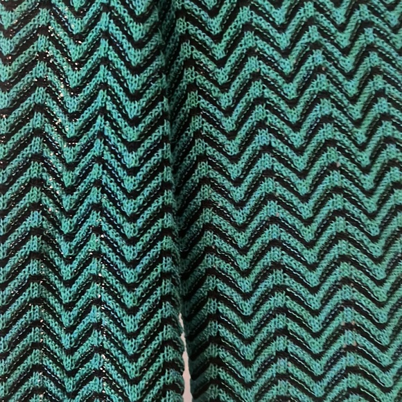 EXCLUSIVELY MISOOK VNeck Cardigan Turquoise Black Women's Size XS Y2K Career - Picture 6 of 14